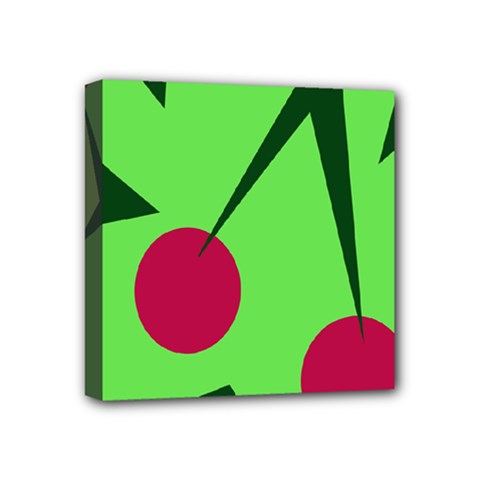 Cherries  Mini Canvas 4  X 4  by Valentinaart