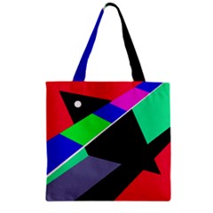Abstract Fish Zipper Grocery Tote Bag by Valentinaart
