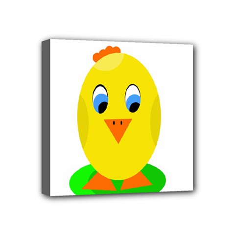 Cute Chicken  Mini Canvas 4  X 4  by Valentinaart