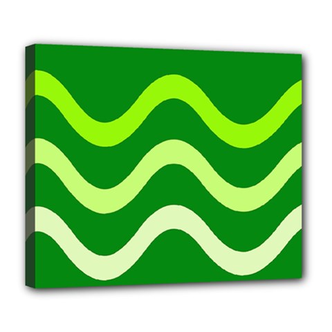 Green waves Deluxe Canvas 24  x 20  