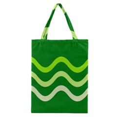 Green waves Classic Tote Bag