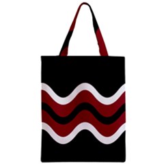 Decorative Waves Zipper Classic Tote Bag by Valentinaart