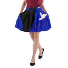 Night Birds  A-line Pocket Skirt