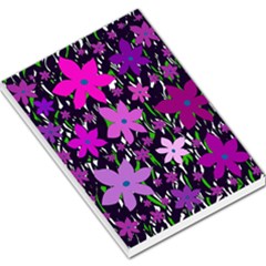 Purple Fowers Large Memo Pads by Valentinaart