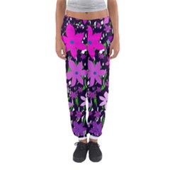 Purple Fowers Women s Jogger Sweatpants by Valentinaart