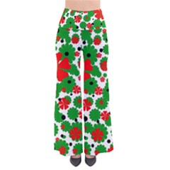 Red And Green Christmas Design  Pants by Valentinaart