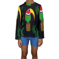 Toucan Kid s Long Sleeve Swimwear by Valentinaart