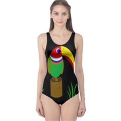 Toucan One Piece Swimsuit by Valentinaart