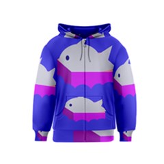 Big Fish Kids  Zipper Hoodie by Valentinaart