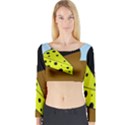 Cheese  Long Sleeve Crop Top View1