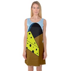 Cheese  Sleeveless Satin Nightdress