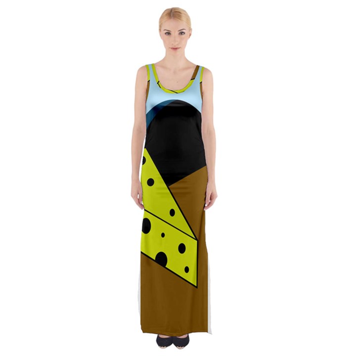 Cheese  Maxi Thigh Split Dress