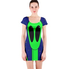 Alien  Short Sleeve Bodycon Dress by Valentinaart