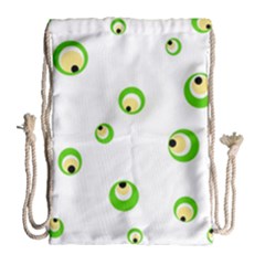 Green Eyes Drawstring Bag (large) by Valentinaart