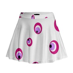 Purple Eyes Mini Flare Skirt by Valentinaart