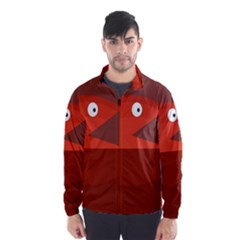 Red Monster Fish Wind Breaker (men) by Valentinaart