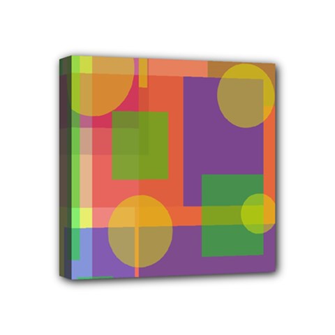 Colorful Geometrical Design Mini Canvas 4  X 4  by Valentinaart