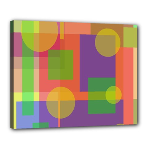 Colorful Geometrical Design Canvas 20  X 16  by Valentinaart