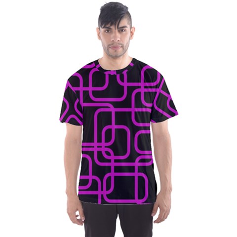 Purple And Black Elegant Design Men s Sport Mesh Tee by Valentinaart