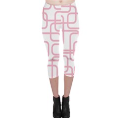 Pink Elegant Design Capri Leggings  by Valentinaart