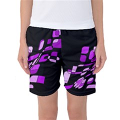 Purple Decorative Abstraction Women s Basketball Shorts by Valentinaart