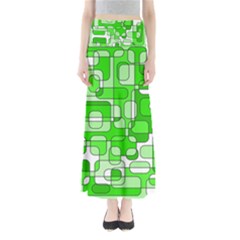 Green Decorative Abstraction  Maxi Skirts by Valentinaart