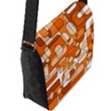 Orange decorative abstraction Flap Messenger Bag (L)  View2