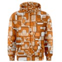 Orange decorative abstraction Men s Zipper Hoodie View1