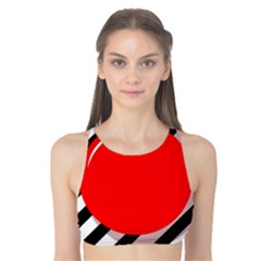 Red Ball Tank Bikini Top by Valentinaart