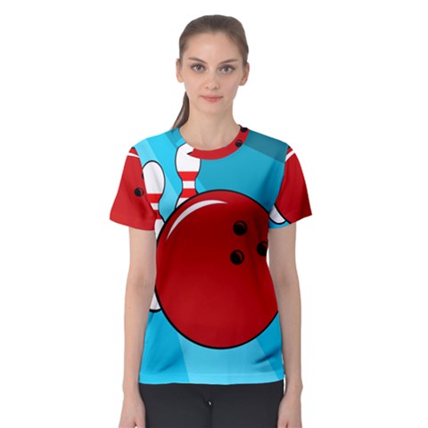 Bowling  Women s Sport Mesh Tee by Valentinaart