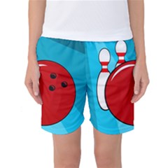 Bowling  Women s Basketball Shorts by Valentinaart