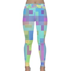 Pastel Geometrical Desing Yoga Leggings by Valentinaart