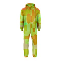 Green And Orange Decorative Design Hooded Jumpsuit (kids) by Valentinaart