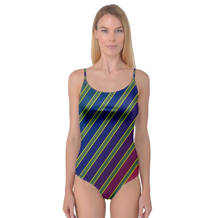 Decorative lines Camisole Leotard 