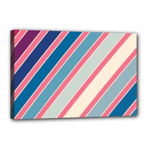 Colorful Lines Canvas 18  X 12  by Valentinaart