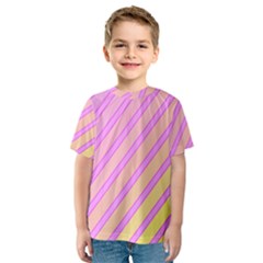 Pink And Yellow Elegant Design Kid s Sport Mesh Tee