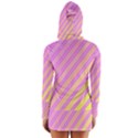 Pink and yellow elegant design Women s Long Sleeve Hooded T-shirt View2