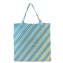 Blue elegant lines Grocery Tote Bag View1