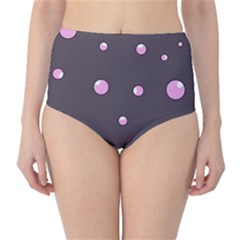 Pink Bubbles High-waist Bikini Bottoms by Valentinaart