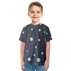 Green Bubbles Kid s Sport Mesh Tee