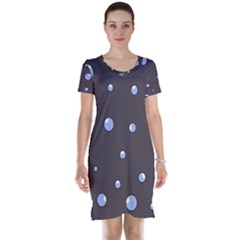 Blue Bubbles Short Sleeve Nightdress