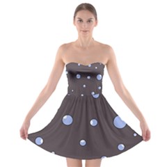 Blue Bubbles Strapless Dresses by Valentinaart