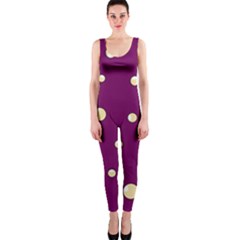 Purple And Yellow Bubbles Onepiece Catsuit by Valentinaart