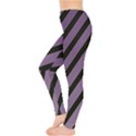 Purple elegant lines Leggings  View3