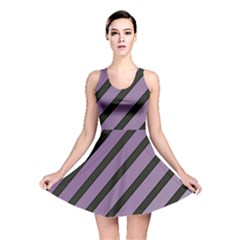 Purple Elegant Lines Reversible Skater Dress by Valentinaart