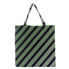 Green Elegant Lines Grocery Tote Bag by Valentinaart