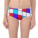 Colorful cubes  Mid-Waist Bikini Bottoms View1