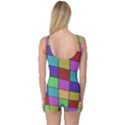 Colorful cubes  One Piece Boyleg Swimsuit View2