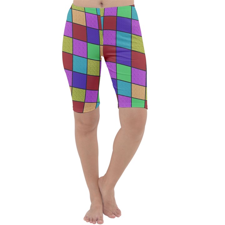 Colorful cubes  Cropped Leggings 