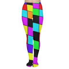 Colorful Cubes  Women s Tights by Valentinaart